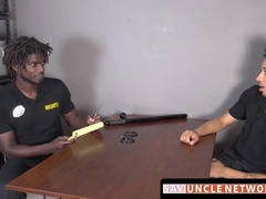 SayUncleNetwork.com - Muscle security officer bareback drills gay guy after a hot BJ