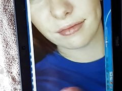 Cute and young face gets one of my loads