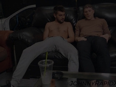 Sumptuous guy gets his arse butthole licked while jerking in from the rear