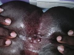 showing ass hole