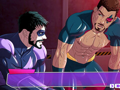 Superhero, video game porn, gay playthrough