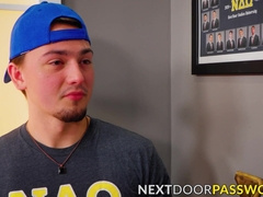 Jacob Acostas giant dick barely fits gloryhole and Masyn Thornes hole