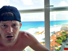 Two guys turn a beach day into a blowjob contest-winner gets bragging rights and a mouthful
