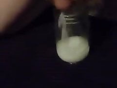 Huge cum in Glass