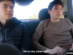 Dylan Segundo and Tonny Elliot share a hot cock ride in the backseat