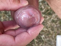 Juicy cum outdoor
