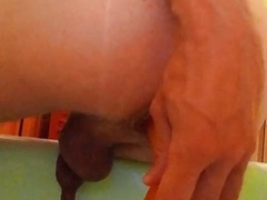 Pulverized ass-fuck after handballing slobbering all-natural lubricant