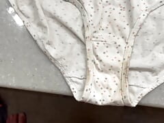 Cum on Lylas cute polka dot panties