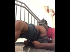 Public Have Fun with DL Nigga in Stairwell
