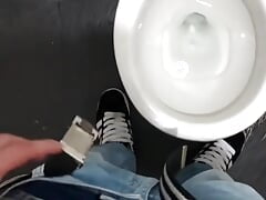 Boy filmed in a public toilet