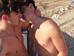 Young, insatiable, and unveiled. Public romp let out