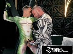 Hero's Shackled & Fisted By Teddy Villain - FistingInferno