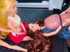 Big load, huge load, cum on barbie