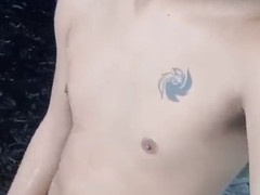 Asian teen jerks off