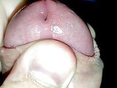 Big precum play and huge slow motion cumshot