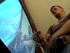 heterosexual thug Bryce Corbin taunts by stroking off solo