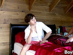 red-haired queer loves passionate throating by his sexy friend