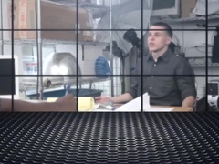 Broke Dude Gets His Mouth And Asshole Drilled By Horny Director With A Bbc