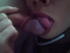 Sweetie providing Brutha a oral pleasure and letting him spunk in gullet