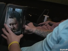 Strangers Meet And End Up In A Steamy Back Row Fuck During A Public Movie Showing