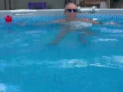 Just a lil naked frolicking in the pool