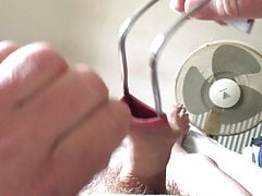 Sunday foreskin stretch session - small cumshot