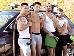 Foursome fuck with Princeton Price, Mathias, Johnny B, and Jet Davis