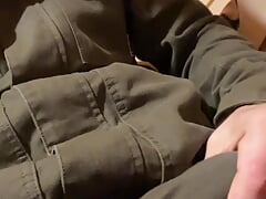 Horny guy fucks the bed and moans! Fucking pillow! I cum without using my hands