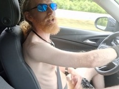 Driving to the underwear party, but the sexy briefs fly out the window!