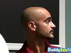 Young Mike Chambers fucked in threesome after sucking cock