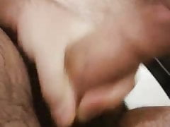 Playing with my uncircumcised cock