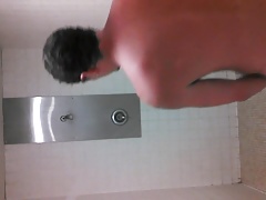 Shower after workout with butt plug by dickface0