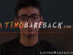 Latino with glasses Lucio raw rides the massive cock of jock Sly