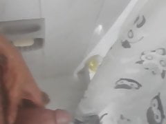 taking a shower enjoying my dick