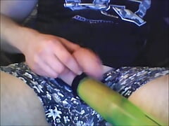 Pumped Dick And Balls In Vacuum Pump