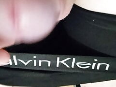 Young guy masturbates his big and fat dick