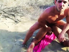 Pablo Cortés & Sebas Cortés going knuckle deep joy at the beach