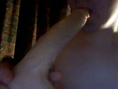 Sucking my Dildo