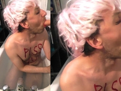 Urinate Whore Takes a Tub