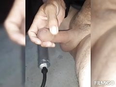 Pumping my cock on kik as Jake watches me