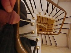 I make my boyfriend pee down the stairs outside my apartment