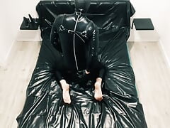 Anal toys, latex pup accidentally cum