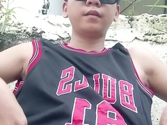 Pinoy Basketball Player with Ginormous Wiry Trouser snake - Outdoor Onanism - Pinoy Jakol