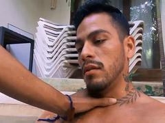 Latino studs Angel Rodriguez and Eman Black go wild in Tulum