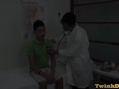 Asian Twink Anal Examined With Medical Tools After Giving Bj