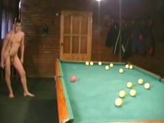 Naked Russian Soldiers Toying Pool