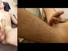 Smooth and messy: floor masturbation leads to an explosive finish