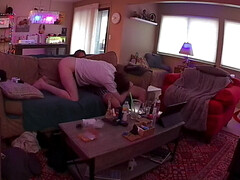 Cumming Hard All Over the couch