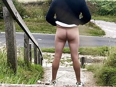 Pantyhose touch Outdoor