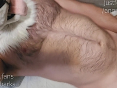 Great Fellows get firm from praise! Vocal Mutt Murrsuiter @Angrybarks shoots a load